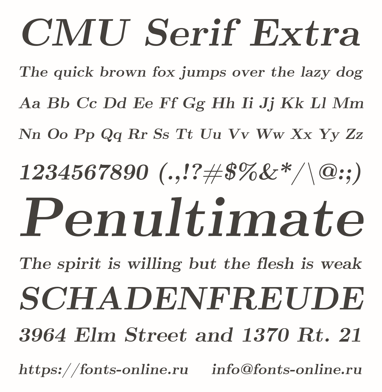 CMU Serif Extra Free Font Download